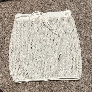 SHEIN White Knit Mini Skirt
